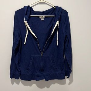 Old Navy Blue long sleeved zip up sweatshirt. Size medium.